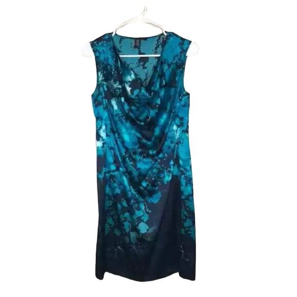 Kenneth Cole Women's Y2K Silk Dress Whimsigoth Celestial Y2K Blue Size XS - Picture 8 of 8